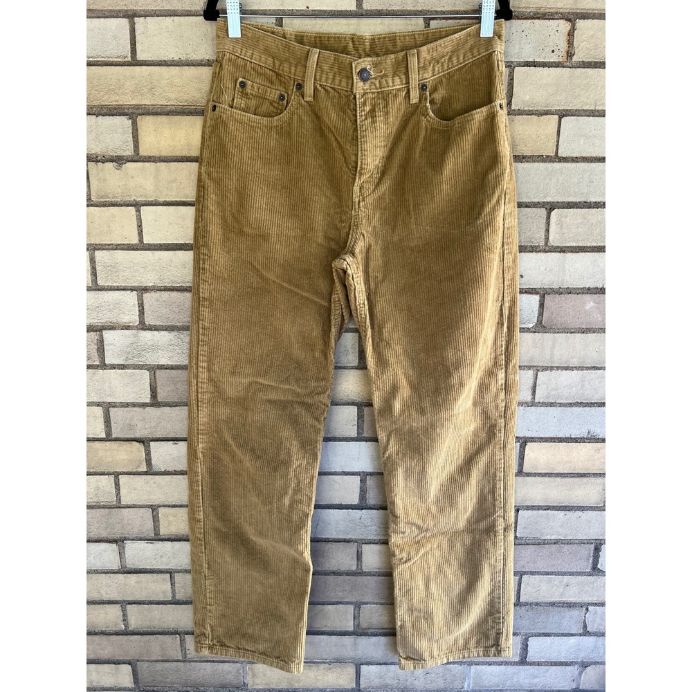 Levis Tan Corduroy Pants Straight Leg Men's W29 L30 Brown Trousers 29x30